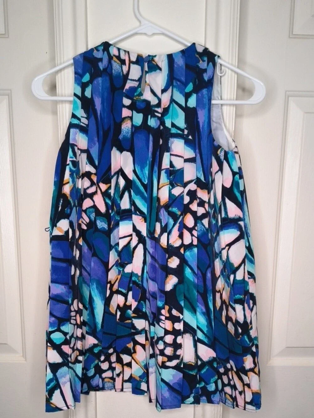 Gymboree Blue, Teal & Pink Abstract Sleeveless Kids Dress